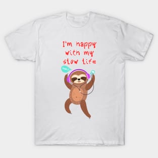 sloth dancing happily T-Shirt